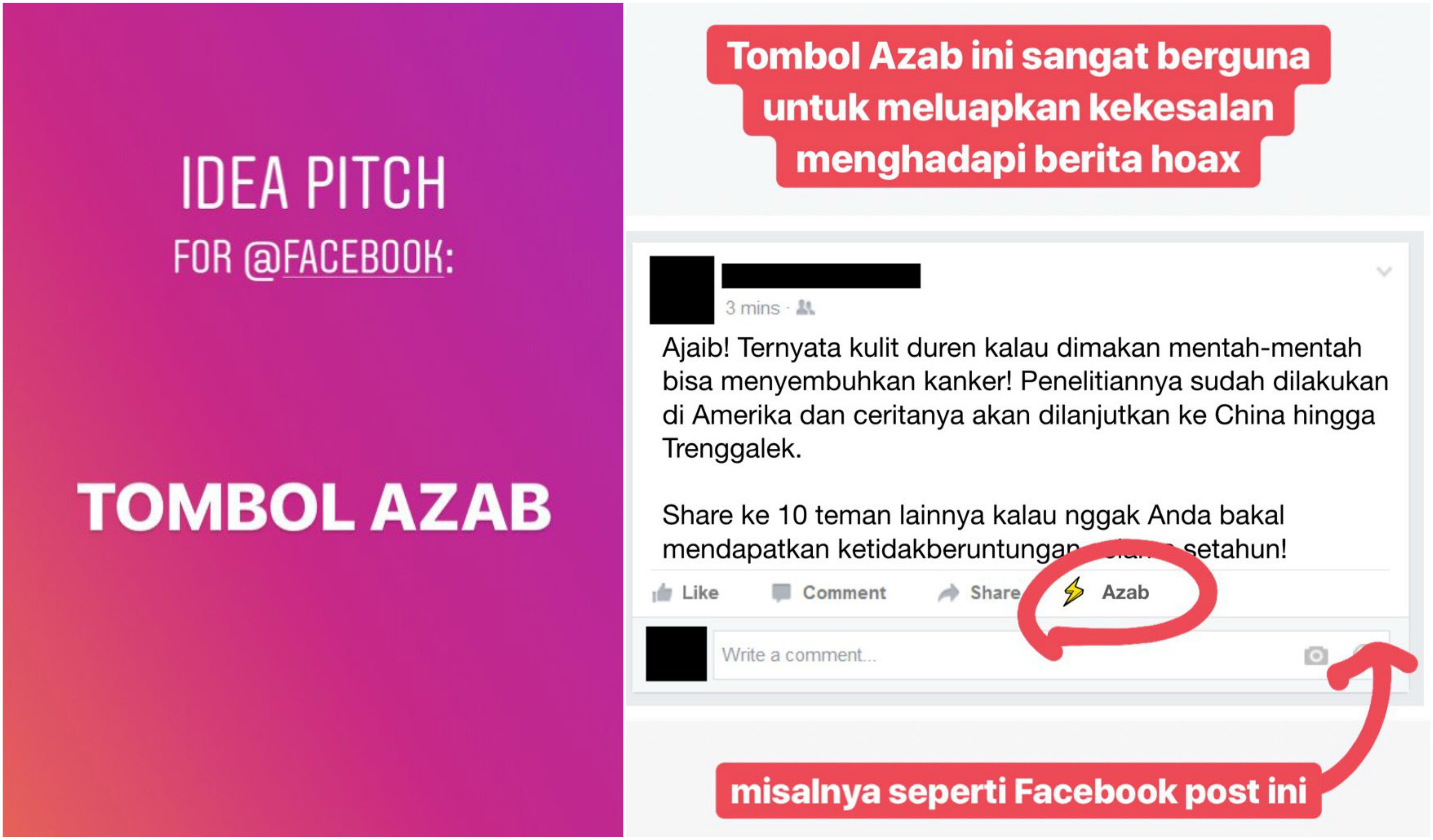 Usulkan Tombol Azab di Laman Facebook, Warganet Sambut Baik Rencana ini. Biar Anti-Hoaks dan Halu!