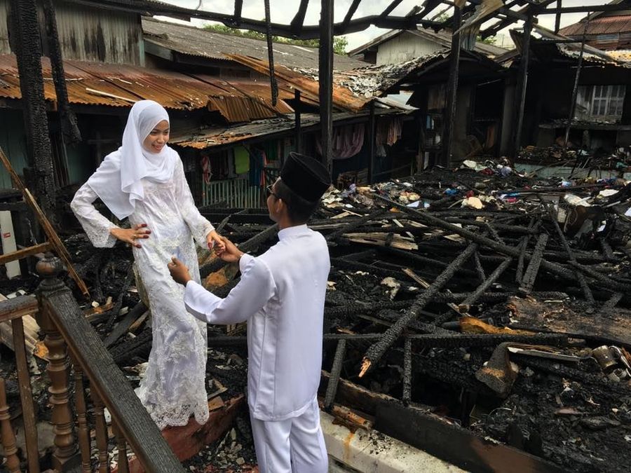 Ikatan Cinta Mereka Diuji, Rumah Pasangan Ini Hangus Terbakar Menjelang Resepsi Pernikahan