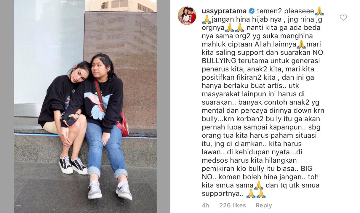 Muncul di Media, Perundung Anak Ussy Kena Bully Habis-Habisan oleh Warganet. Lah, Sama Aja dong?