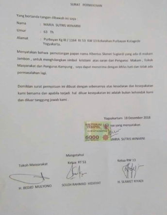 Kronologi Pemotongan Nisan Salib di Pemakaman Muslim Yogyakarta. Komnas HAM: Ini Menodai Toleransi