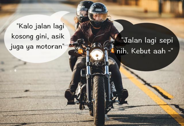 6 Perbandingan Pikiran Cowok dan Cewek Kalau Lagi Naik Motor Bareng