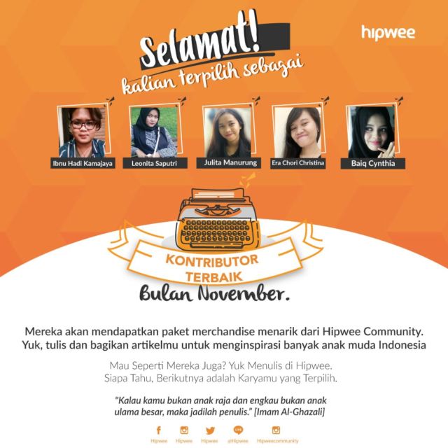 Jadi Kontributor Terbaik di Hipwee