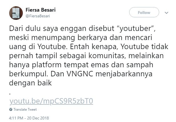 Bukan Karena Nggak Diajak YouTube Rewind, ini Alasan Fiersa Besari Enggan Disebut Youtuber