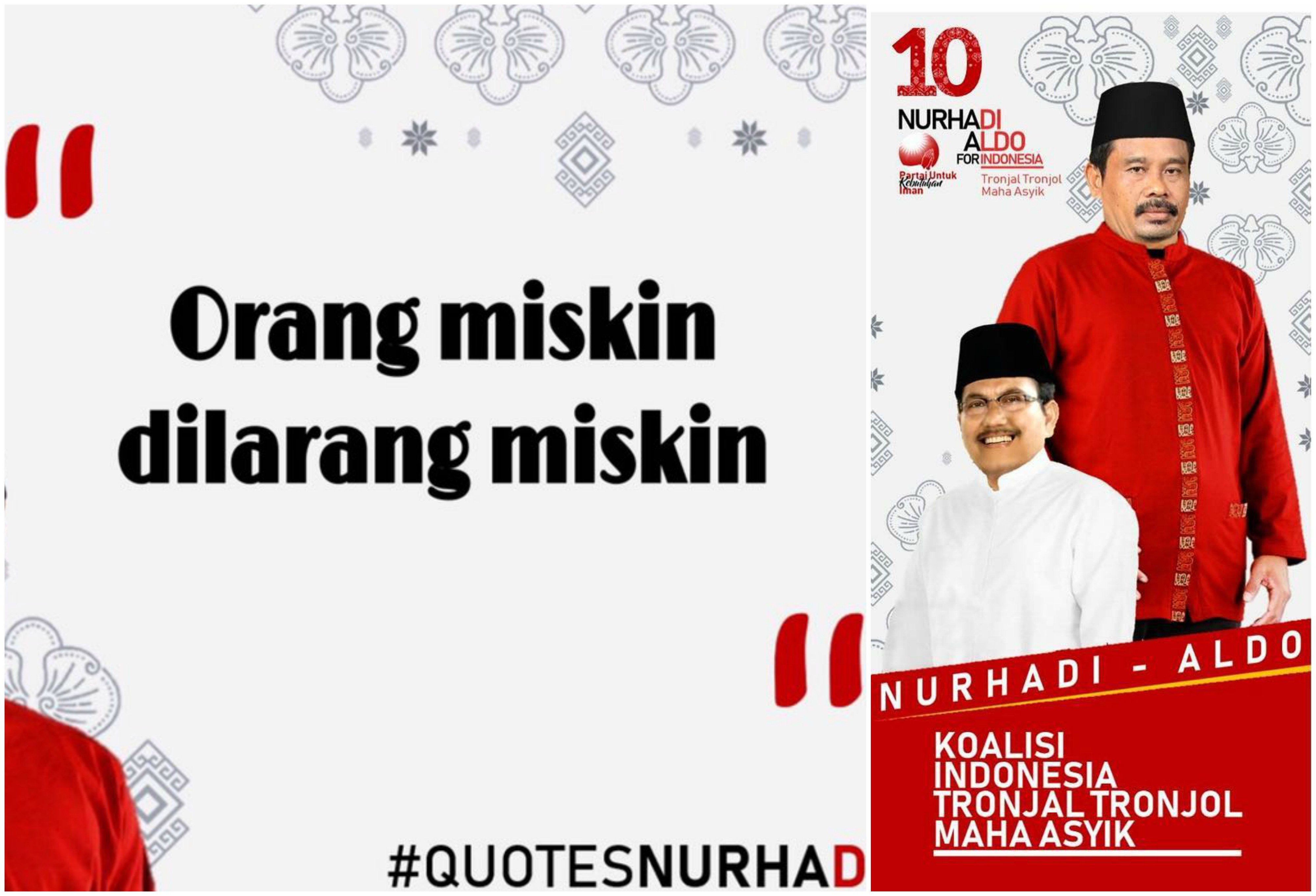 10 Kutipan Ngawur Maha Asyik dari Paslon Fenomenal Nurhadi-Aldo. Jadi Kamu Bakal Coblos yang Mana?