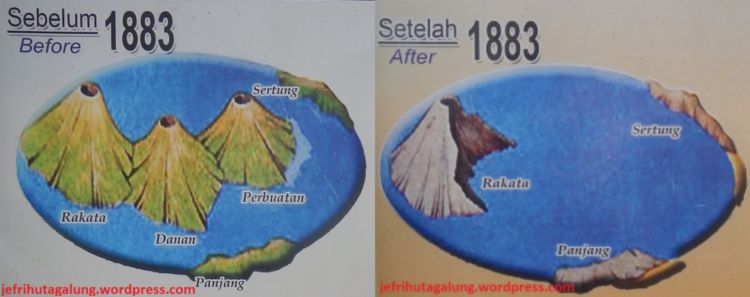 Pertumbuhan Anak Gunung Krakatau: Dari Lahir Tahun 1927, sampai Sekarang Hilang Dua Pertiganya