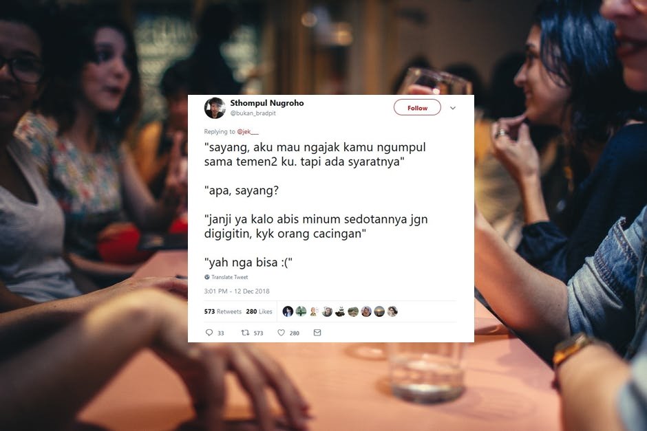 13 Syarat Kocak dari Pacar, Kalau Kamu Pengen Diajak Nongkrong Bareng Temen-Temennya. Kebiasaan Sih~