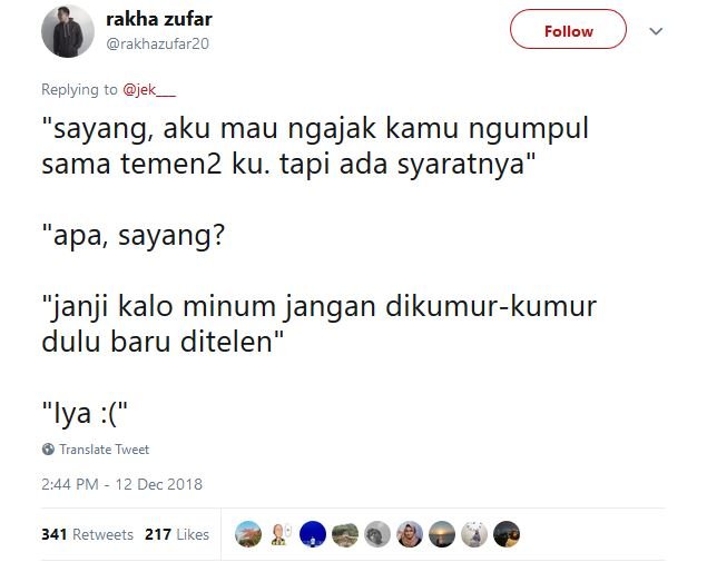 13 Syarat Kocak dari Pacar, Kalau Kamu Pengen Diajak Nongkrong Bareng Temen-Temennya. Kebiasaan Sih~