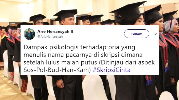 13 Pilihan Judul Skripsi Ilmiah nan Baper Ala Warganet. Hmm, Kalau Urusan Hati kok Cepet, Ya!