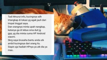 Kucing Kesayangan Hilang, si Penemu Minta Imbalan Berupa Ponsel pada Pemilik. Ini Ikhlas Nggak sih?