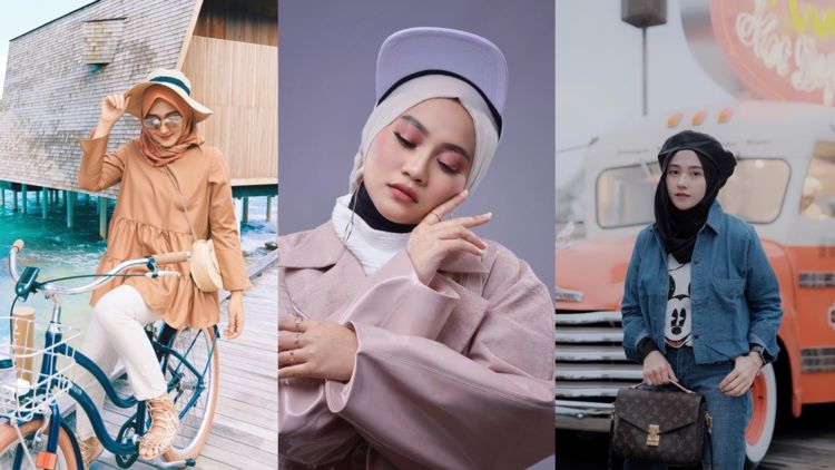 12 Gaya Hijab Pake Topi yang Kreatif dan Keren