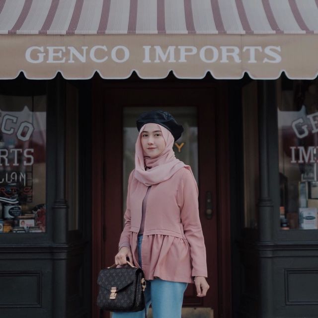 ootd hijab pakai topi