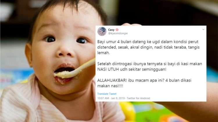 Kisah Pilu Bayi 4 Bulan yang Meninggal Akibat Diberi Makan Nasi Utuh di Saat Ususnya Belum Siap. Prihatin :(