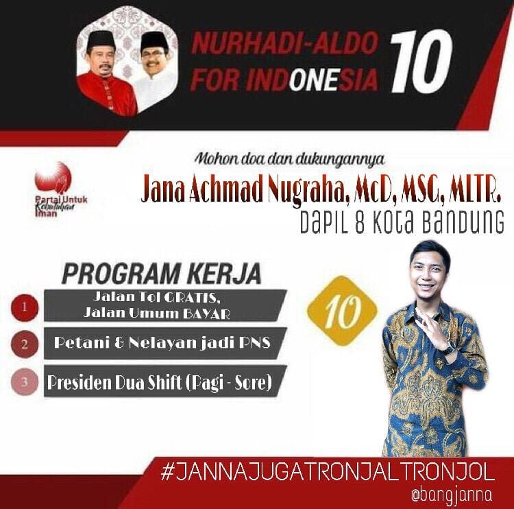 10+ Kontribusi Kreatif dari Warganet Demi Nyaleg buat Pemenangan Nurhadi-Aldo. Bisa Menang Telak nih!