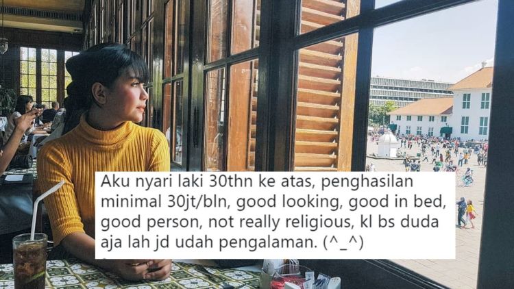 Inginkan Calon Suami Bergaji 30 Juta/Bulan, Cewek ini Dinyinyirin. Kriteria Pasangan itu Bebas, kan?