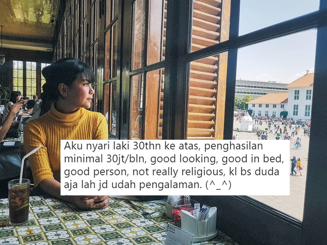 Inginkan Calon Suami Bergaji 30 Juta/Bulan, Cewek ini Dinyinyirin. Kriteria Pasangan itu Bebas, kan?