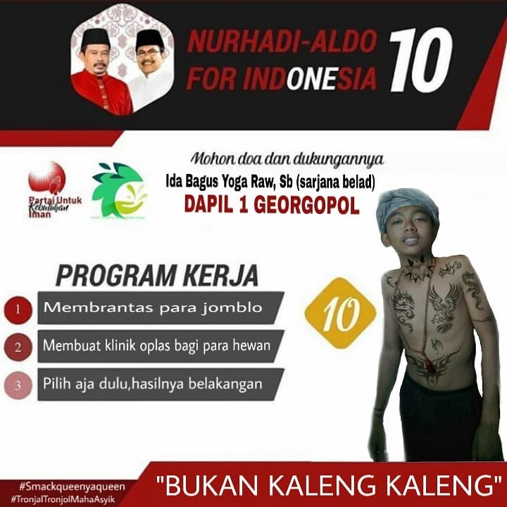 10+ Kontribusi Kreatif dari Warganet Demi Nyaleg buat Pemenangan Nurhadi-Aldo. Bisa Menang Telak nih!