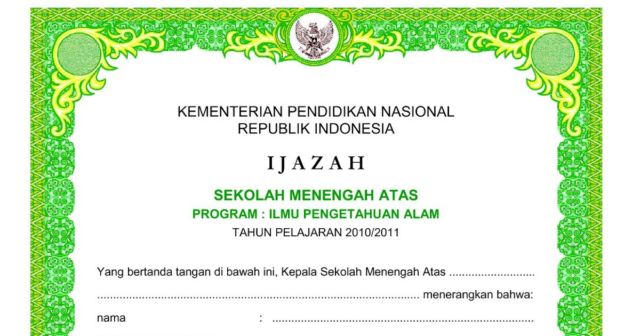 Form Ijazah