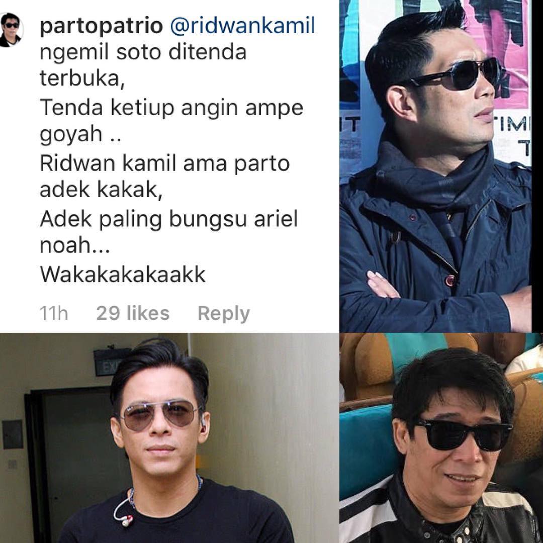 Ridwan Kamil Ngadain Lomba Pantun, Parto Patrio yang Ikutan, Ariel Noah yang Menang. Lucu Deh!