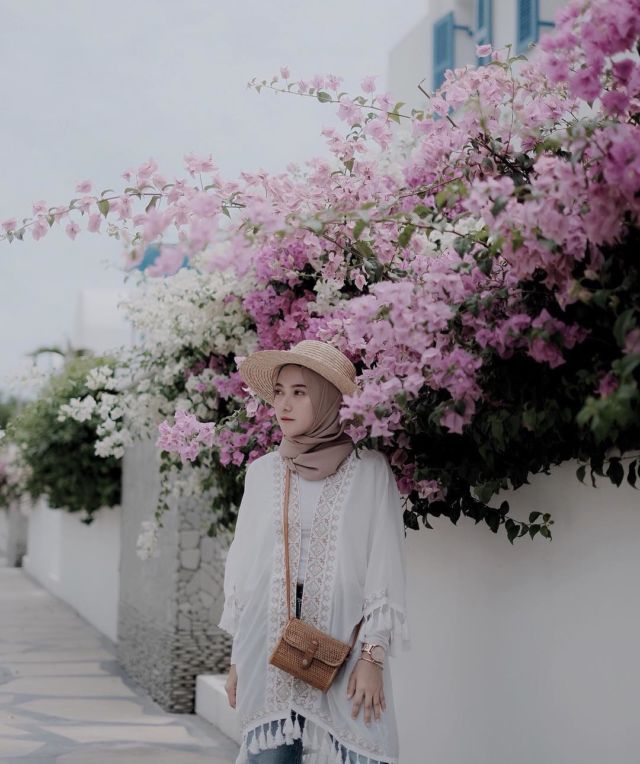 ootd hijab pakai topi