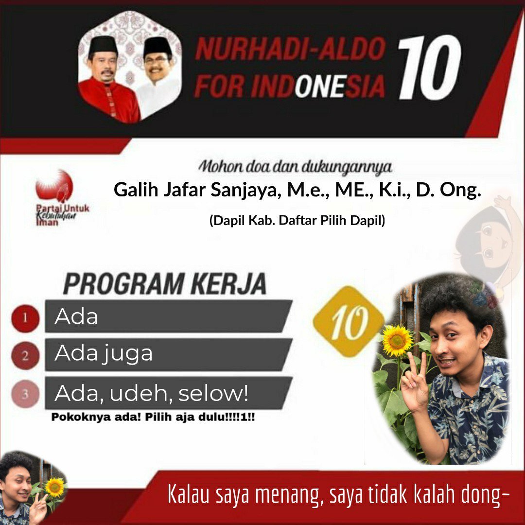 10+ Kontribusi Kreatif dari Warganet Demi Nyaleg buat Pemenangan Nurhadi-Aldo. Bisa Menang Telak nih!