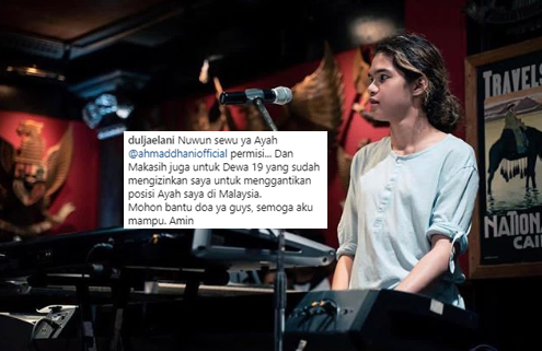 Gantikan Ahmad Dhani di Konser Reuni Dewa 19, Dul Jaelani: “Nuwun Sewu Ya Ayah…”