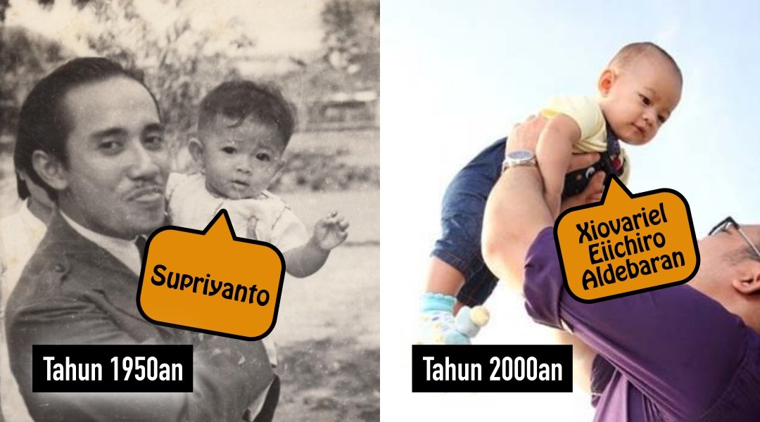 Tren Nama Bayi di Indonesia, Makin Susah Dieja Makin Keren Kedengarannya. Dulu Sih ‘Budi’ Aja Cukup