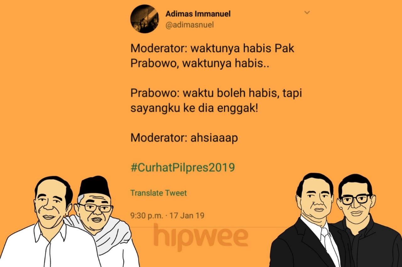 14 Plot Twist Absurd dari Debat Capres Semalam. Selalu Ada Kaum Selow yang Ngelawak di Segala Kondisi~