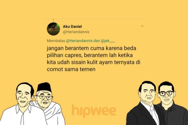 Berantem Gara-gara Beda Pilihan Capres itu Nggak Keren. Kalau 15 Hal Sepele ini sih Boleh deh, Yha~