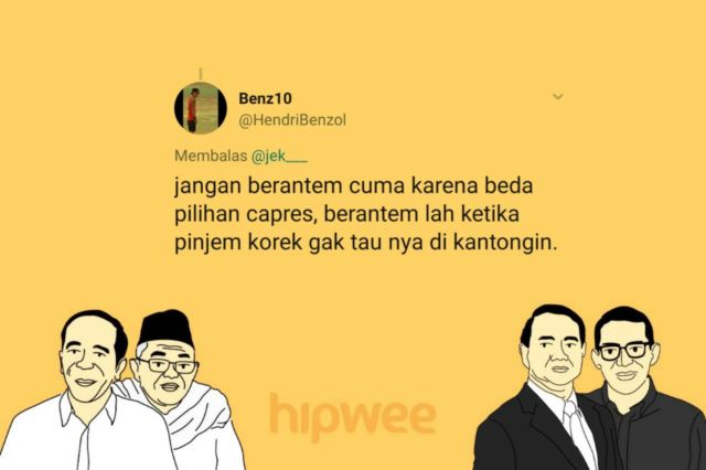 Berantem Gara-gara Beda Pilihan Capres itu Nggak Keren. Kalau 15 Hal Sepele ini sih Boleh deh, Yha~