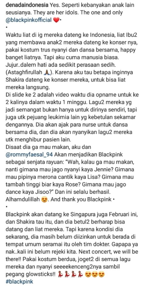 Denada Bikin Postingan Mengharukan Soal Putrinya yang Ngefans Blackpink. Fix Mewek! :(