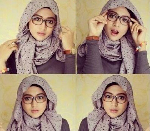 Gambar tutorial hijabers berkacamata