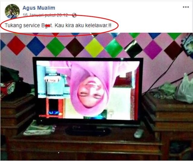 Viral Kisah Kocak Agus yang Abis Servis TV, Gambarnya Malah Terbalik. Nontonnya Jadi Nggak Santai~