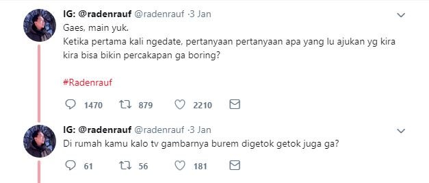 Meski Receh Paraah, 15 Pertanyaan ala Warganet buat First Date ini Bakal Bikin PDKT-mu Lantjar!