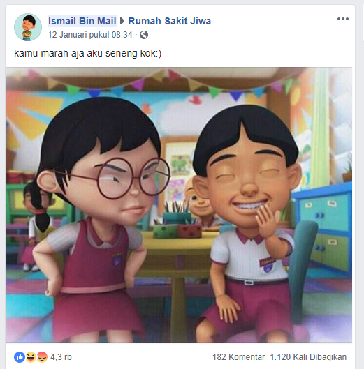 10 Kisah Cinta Menggemaskan dari Tokoh Kartun Upin-Ipin yang Terungkap di Facebook. Kok Konyol, Ya! :D