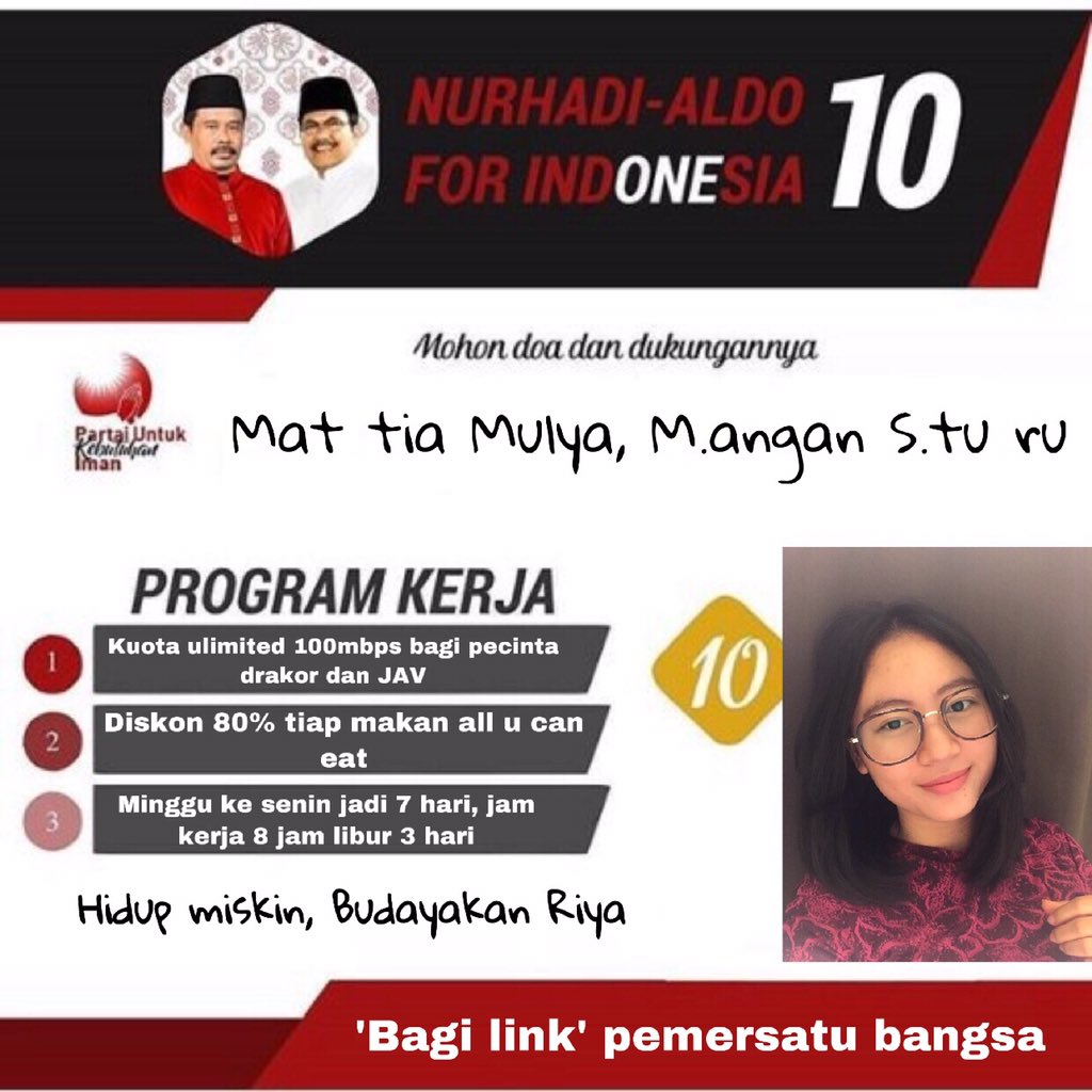 10+ Kontribusi Kreatif dari Warganet Demi Nyaleg buat Pemenangan Nurhadi-Aldo. Bisa Menang Telak nih!