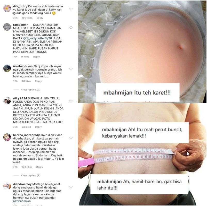 'Disindir' Hamil Palsu, DJ Katty Butterfly Dibela Warganet di IG Mbah Mijan. Ada-Ada Saja Memang ~