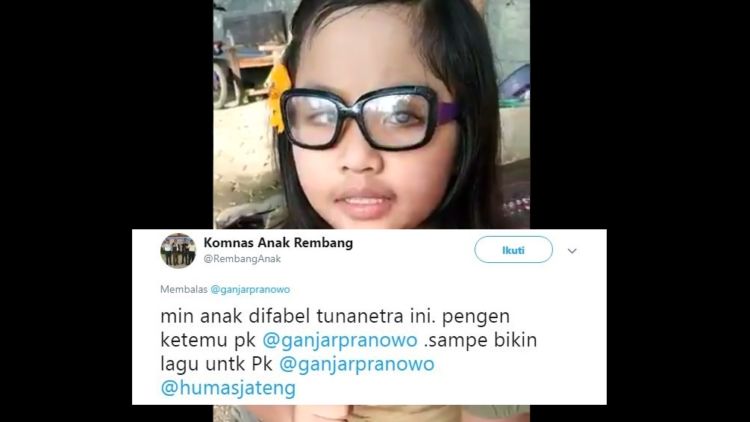 Pengen Ketemu Ganjar Pranowo, Bocah Difabel ini Bikin Lagu. Berkat Warganet, Suaranya pun Didengar