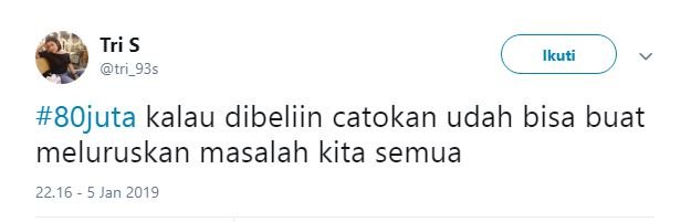 Warganet Twitter Berandai-andai Duit 80 Juta Bisa Buat Beli Apa. Pada Kreatif bin Kocak Idenya!