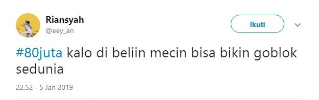 Warganet Twitter Berandai-andai Duit 80 Juta Bisa Buat Beli Apa. Pada Kreatif bin Kocak Idenya!