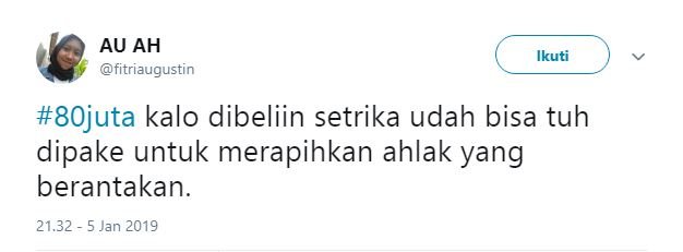 Warganet Twitter Berandai-andai Duit 80 Juta Bisa Buat Beli Apa. Pada Kreatif bin Kocak Idenya!