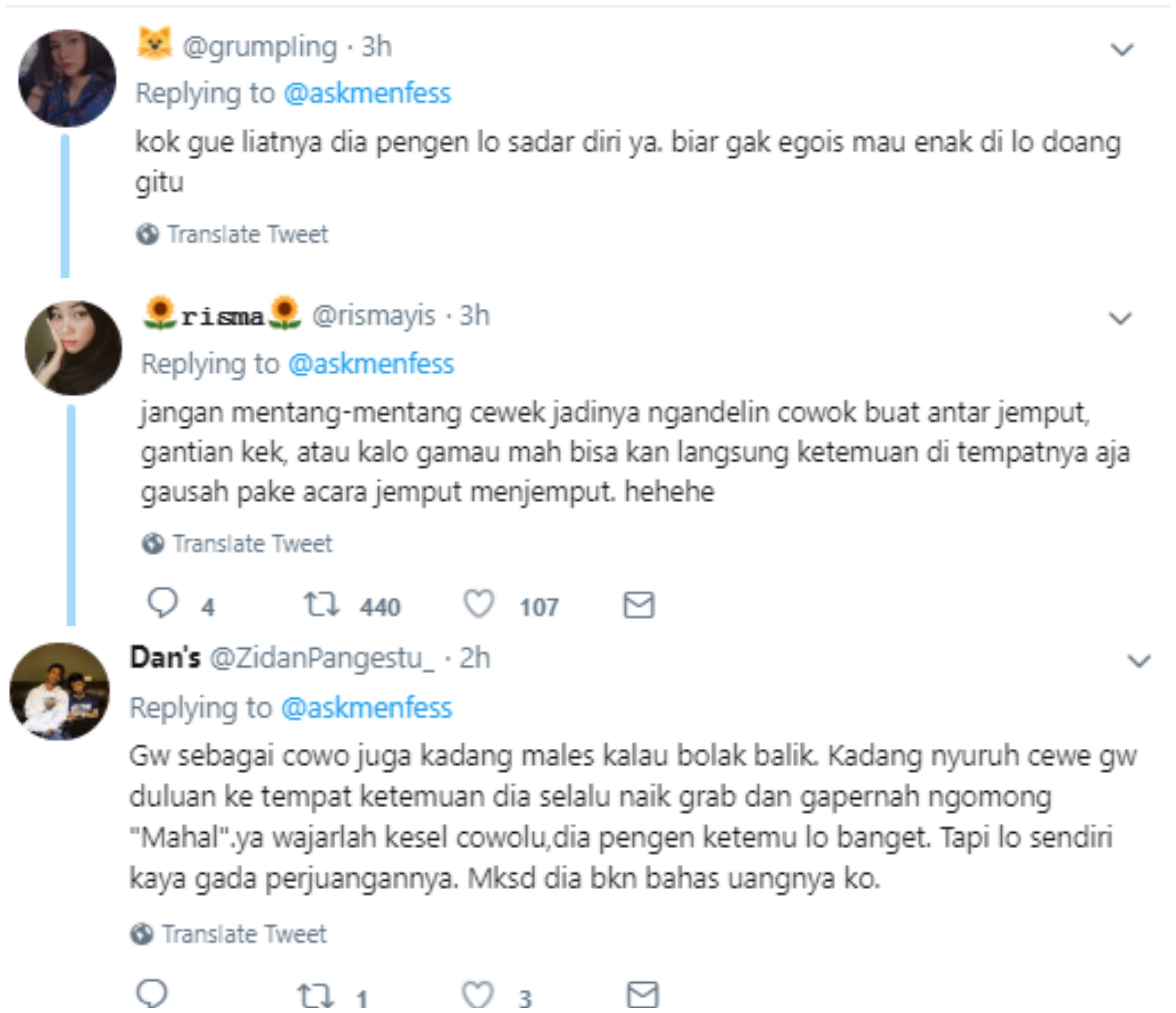 Curhat Soal Gebetan yang Ogah Jemput, Warganet ini Malah Dibilang Pasangan Pelit. Perhitungan sih~