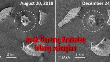 Pertumbuhan Anak Gunung Krakatau: Dari Lahir Tahun 1927, sampai Sekarang Hilang Dua Pertiganya