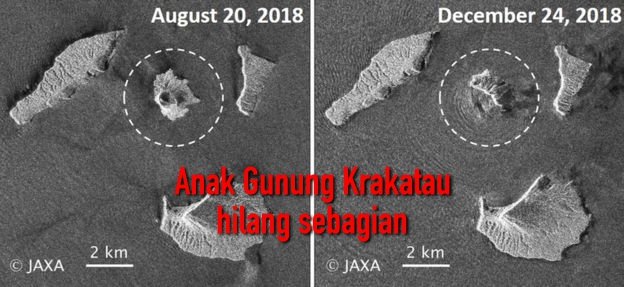 Pertumbuhan Anak Gunung Krakatau: Dari Lahir Tahun 1927, sampai Sekarang Hilang Dua Pertiganya