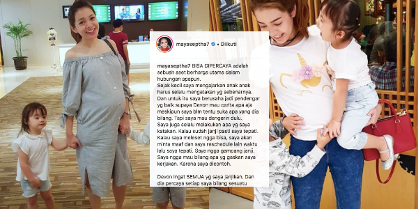 6 Caption Menohok Seputar Parenting ala Maya Septha. Nggak Selalu Enak Dibaca, Tapi Iya Juga Ya!