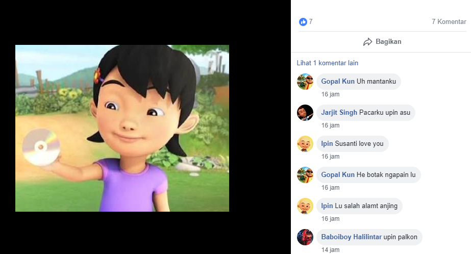 10 Kisah Cinta Menggemaskan dari Tokoh Kartun Upin-Ipin yang Terungkap di Facebook. Kok Konyol, Ya! :D