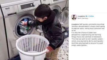 Christian Sugiono Kenalkan Budaya Self Service ke Anak. Juna Bisa Laundry & Daur Ulang Sampah Sendiri