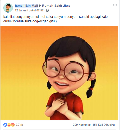 10 Kisah Cinta Menggemaskan dari Tokoh Kartun Upin-Ipin yang Terungkap di Facebook. Kok Konyol, Ya! :D