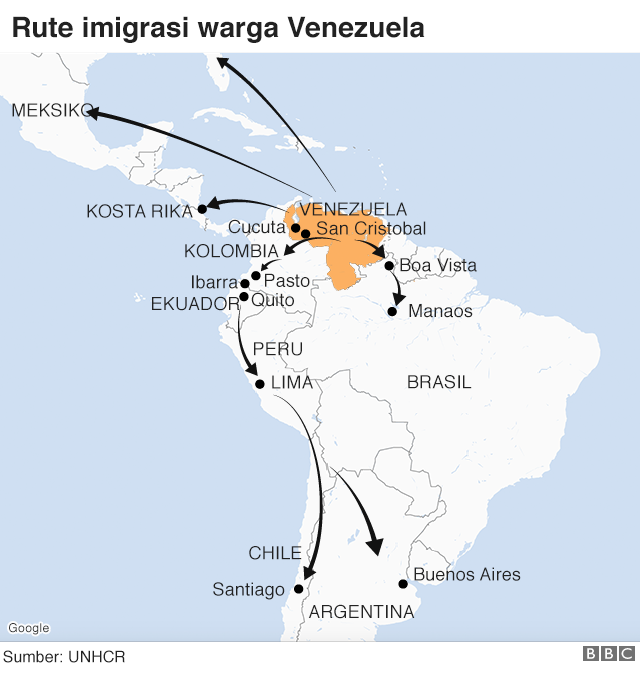 Jutaan Penduduk Venezuela Tinggalkan Negaranya. Katanya, di Sana Sudah Sulit Bertahan Hidup