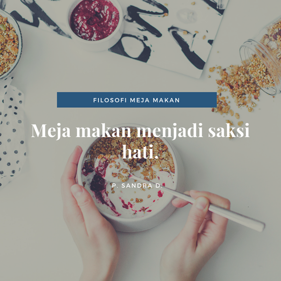 Ada dua hati bertemu di meja makan.