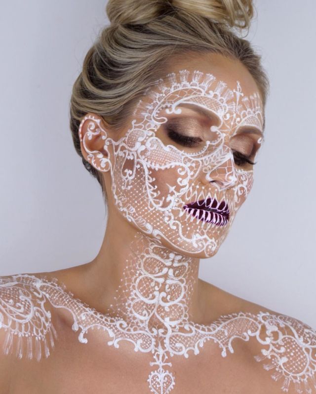 Menjuluki Diri 'The Skulltress', Cewek Ini Viral karena 11+ Potret Kreasi Face Painting Tengkoraknya yang Fantastis